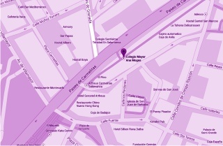 Mapa de localización de la Residencia universitaria en Salamanca